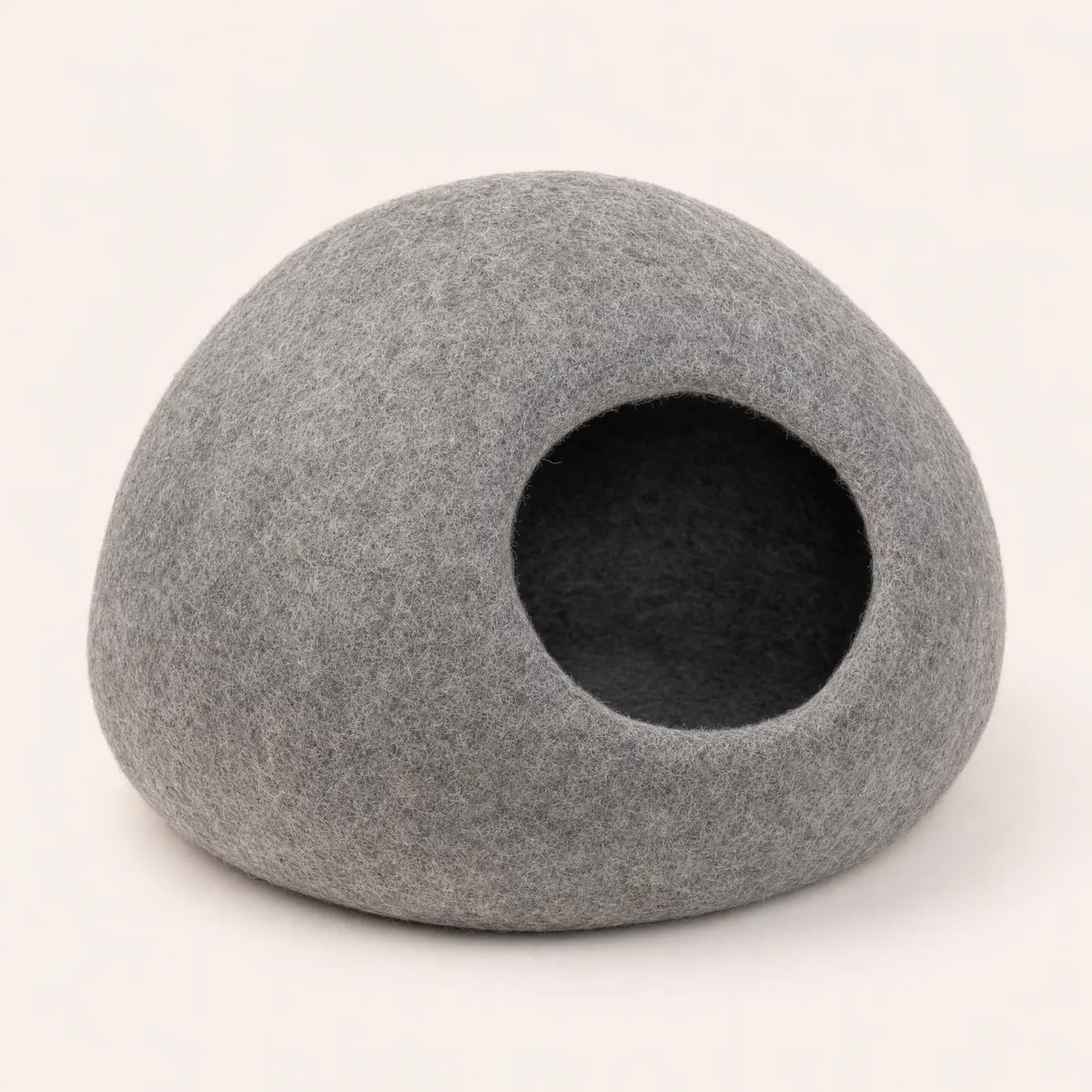 Cloudrest hand-felted wool cat cave bed