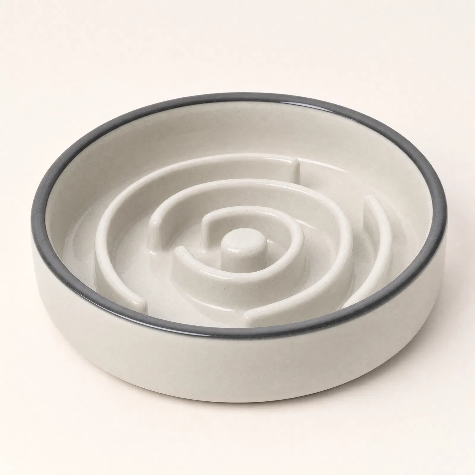 Terrace slow-feed ceramic bowl